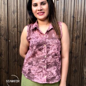 Printed Sleeveless Women’s Top Summer Casual Tank Blouse