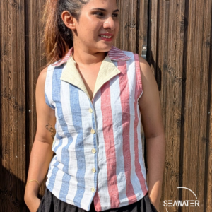 Notch Collar Sleeveless Linen Top – Timeless Women’s Casual Summer Wear | SEAWATER