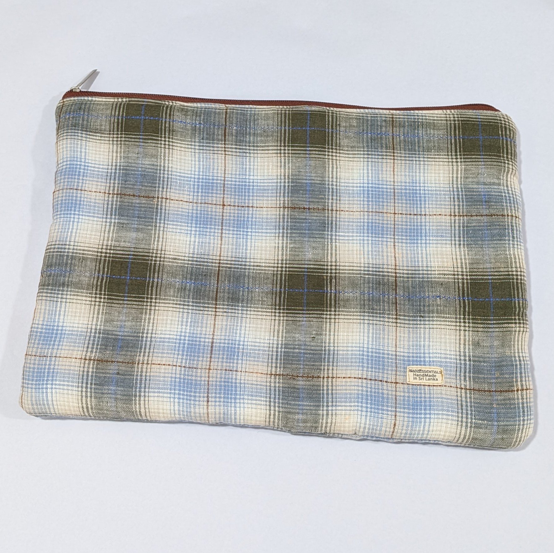 Eco-Friendly Regular 13” Laptop Sleeve – Handmade Upcycled Padded Laptop Cover | Sustainable Laptop Case by Nadzessentials - Image 4