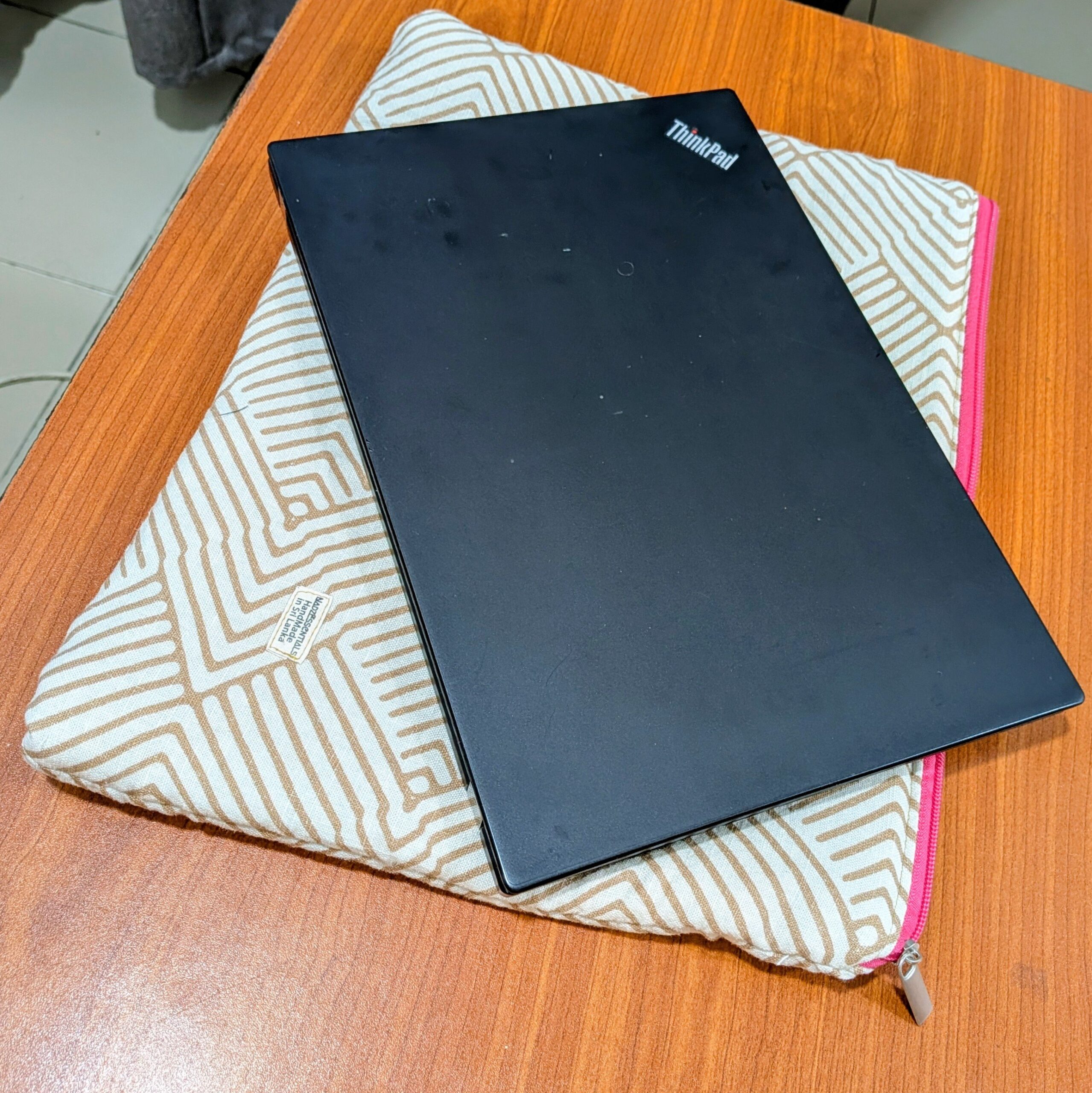 Eco-Friendly Regular 13” Laptop Sleeve – Handmade Upcycled Padded Laptop Cover | Sustainable Laptop Case by Nadzessentials - Image 2