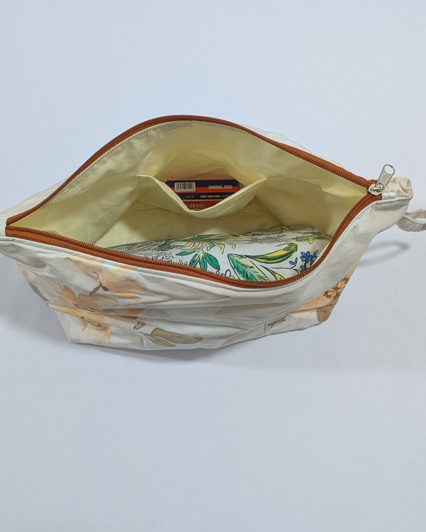Essential Zipper Pouch – Handcrafted spacious Purse | Sustainable Upcycled Pouch - Image 5