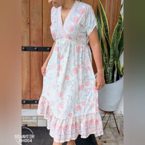 Cross Over Frilly Dress